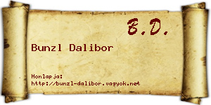 Bunzl Dalibor névjegykártya